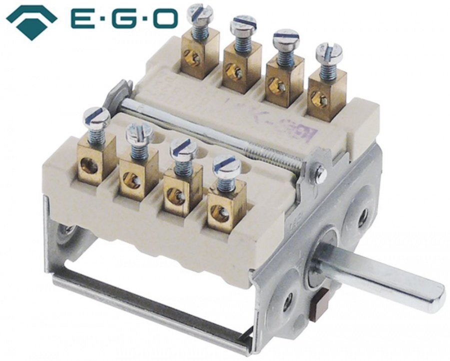 Comutator - selector pentru termostat 0-1, cu 4 contacte 16 A, ax "D" ø 6x4,6 mm - 300080