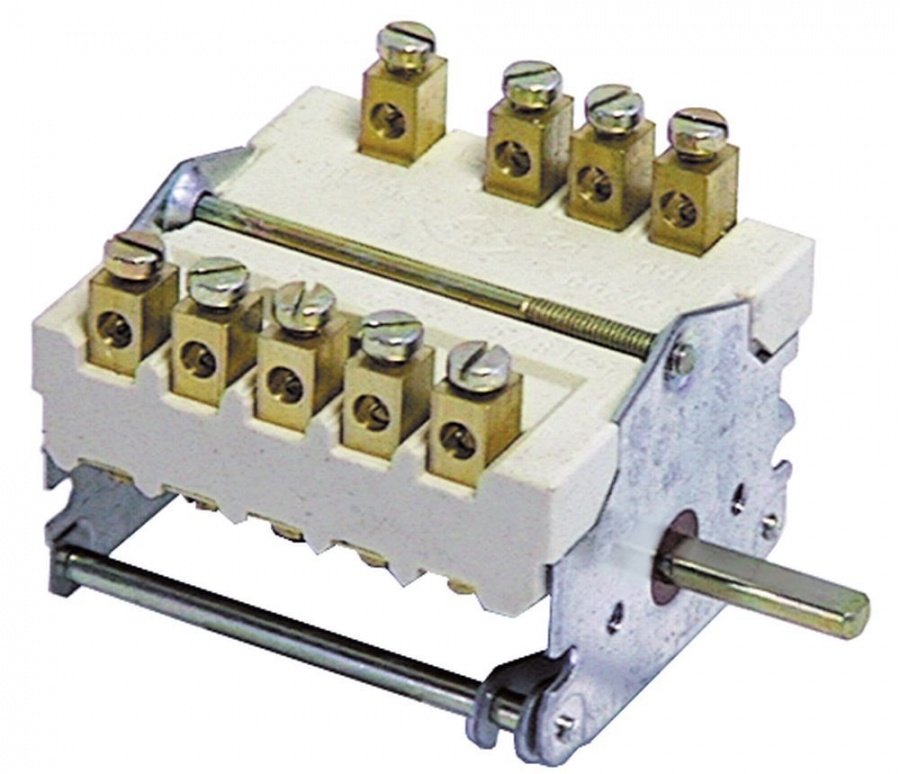 Selector 4 pozitii 0-1-2-3, contacte 3NO/1CO, 32A, 250V, ax ø 6 x 4,6 mm - 300104