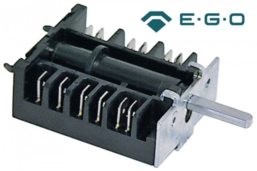 Intrerupator rotativ 0-1-2-3-4-5, ax ø 6x4,6 mm, 16 A - 300119