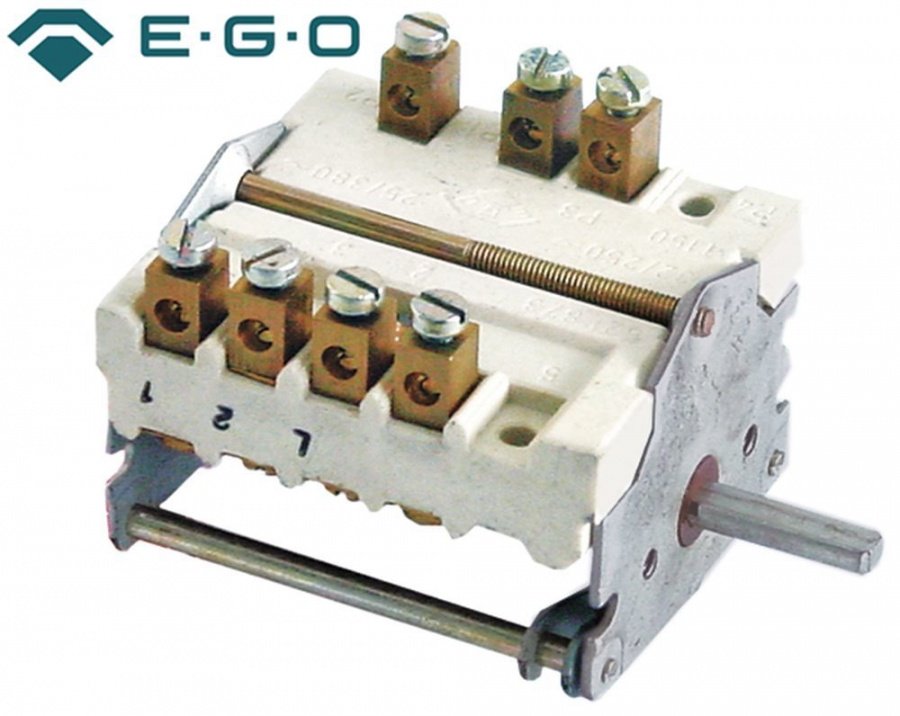 operation switch 5-position 3-pole shaft ø 6x4,6mm connection screw clamp