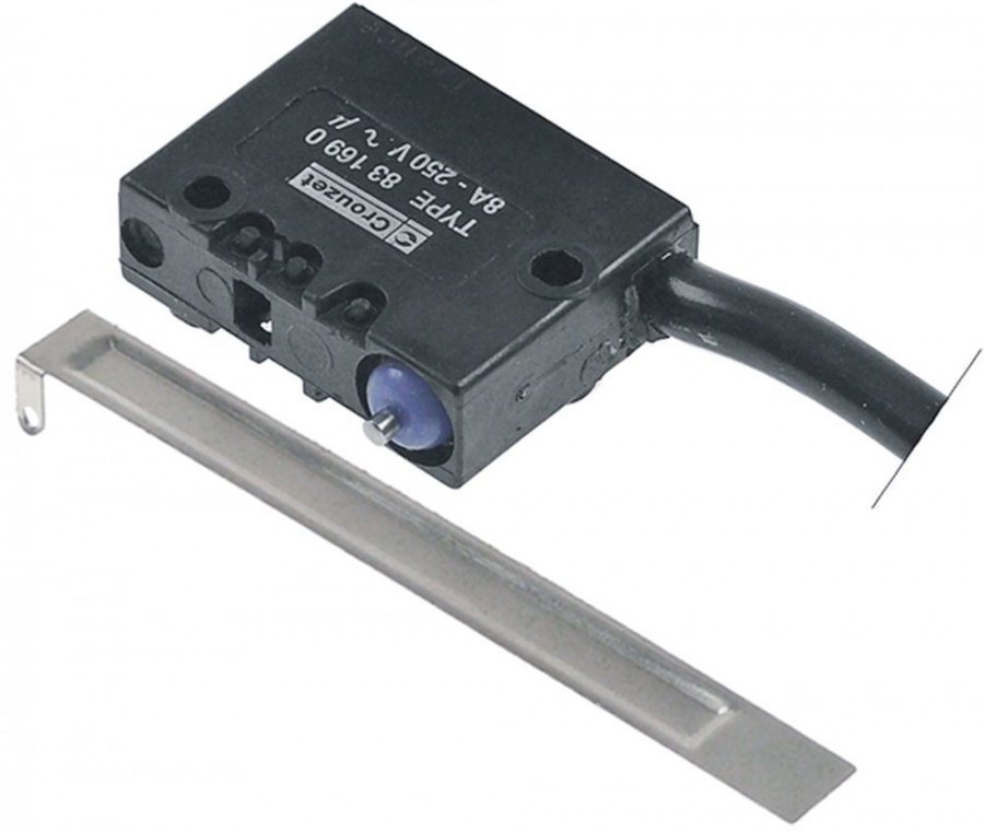 microswitch with lever 250V 8A 1CO connection cable L 31mm L1 76mm