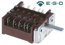Comutator cu 4 pozitii 0-1-0-2, contacte 16A - 250V, ax ø 6x4,6 mm, L 23 mm, EGO 42.044000.003 - Cod 300229