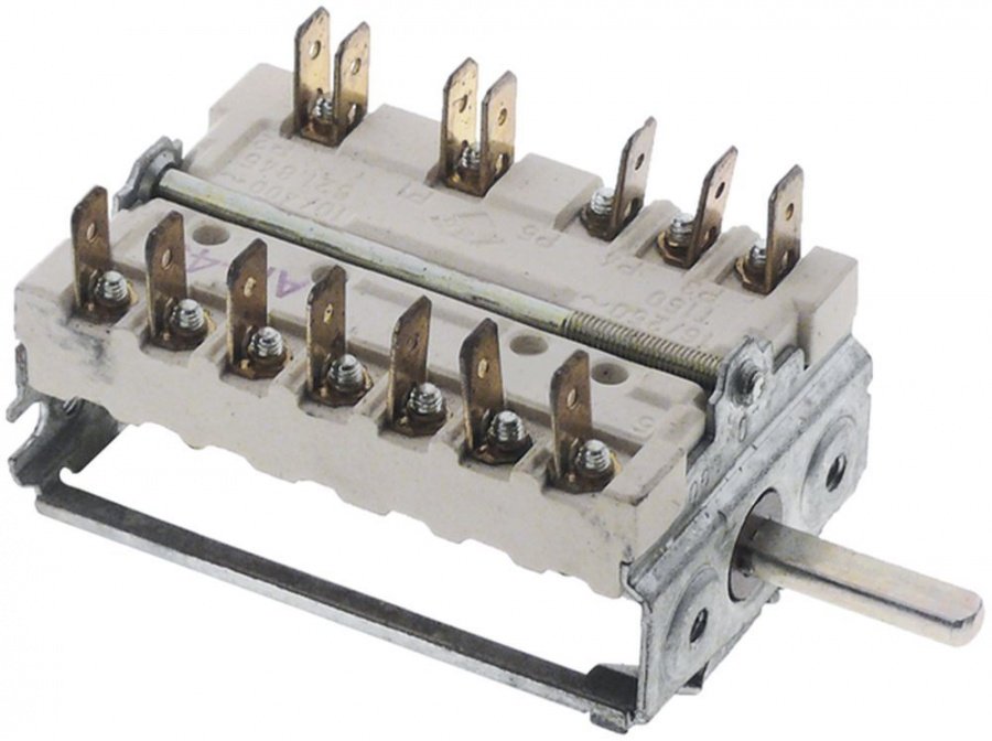 operation switch 7-position shaft ø 6x4,6mm shaft length 23mm