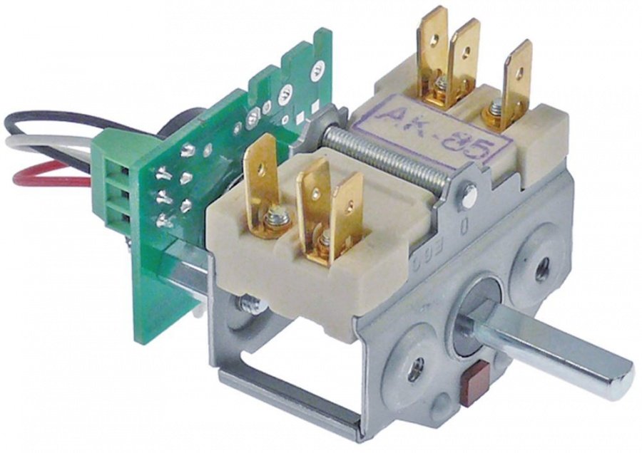operation switch 2 operating positions 2NO switching sequence 0-1 16A shaft ø 6x4,6mm
