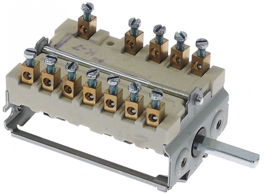 intrerupator cu came 7 poziții de operare 16A secvenȚĂ de comutare 0-1-2-3-4-5-6 ax ø 6x4,6mm