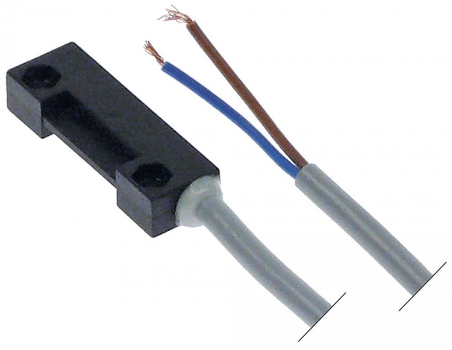 Intrerupator (senzor) magnetic cu contact 1NO, 250V, 1A, P max. 50W, L 40 x 13 mm, cablu L 1180 mm - 300273