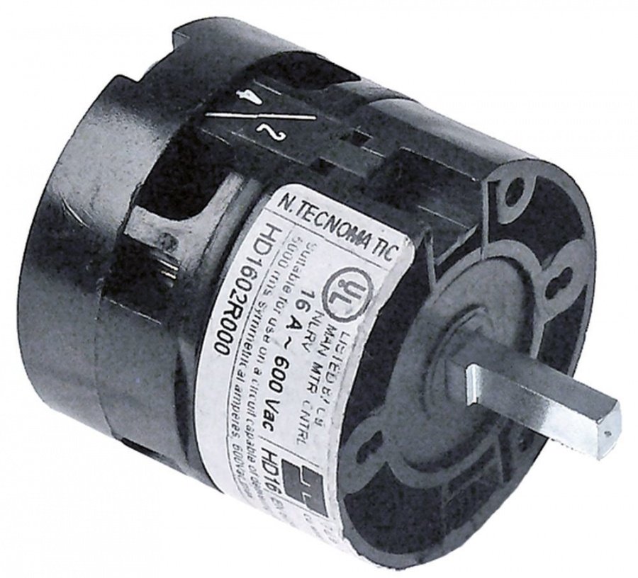 Intrerupator rotativ cu pozitii 0-1, contacte 16 A, 600V, ax 	4x6 mm - 300331