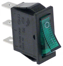 Intrerupator basculant 0-I, 16 A, 250 V, cu iluminare, montare 30 x 11 mm, t. max. 120°C  - 301012