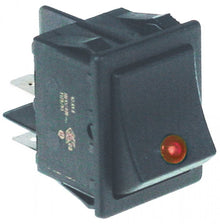 Intrerupator basculant cu LED rosu, contacte 2 NO, 16 A, 250 V, montare 30x22 mm - 301060