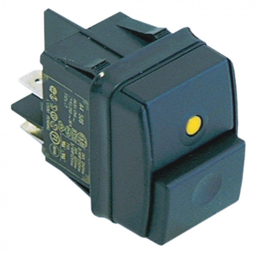 Intrerupator 30x22 mm, 2NO, 250 V, 12 A, portocaliu - 301083