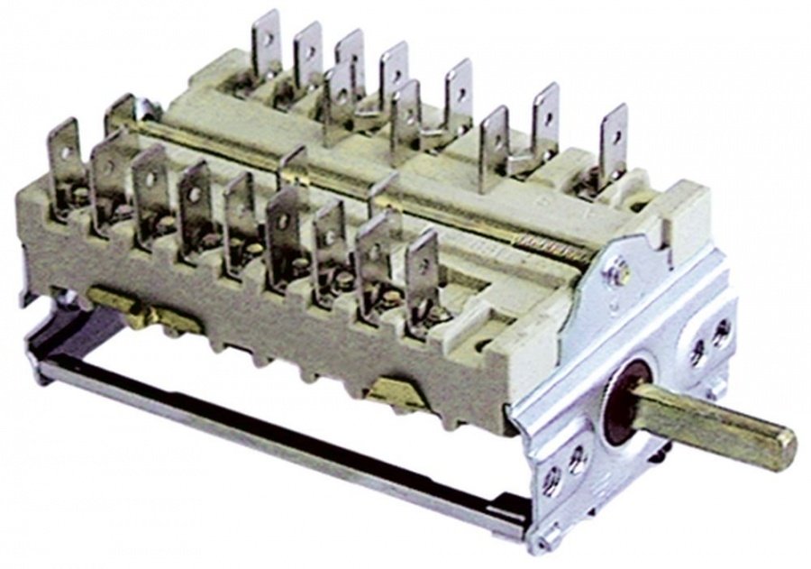 operation switch 6 operating positions selection/ program 7-pole shaft ø 6x4,6mm