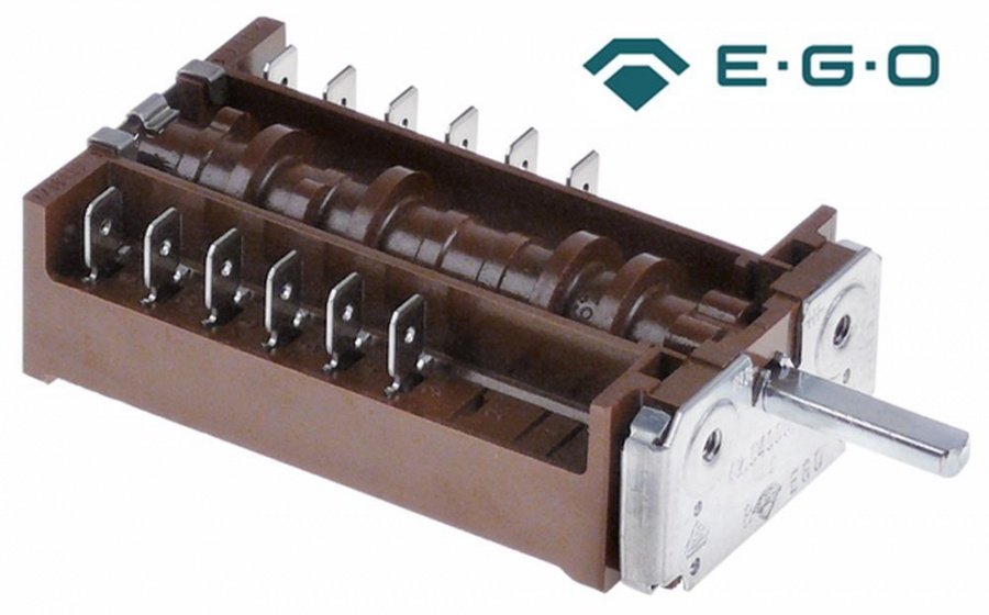 operation switch 6-poles shaft ø 6x4,6mm - Code 301144