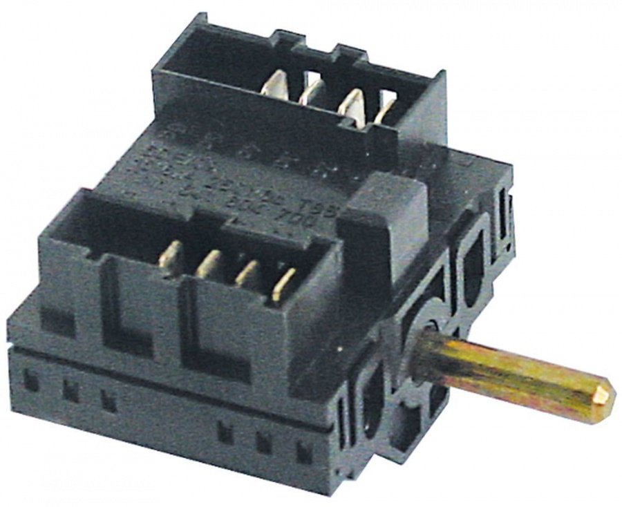 operation switch 4 operating positions 4-pole shaft ø 6x4,6mm connection male faston