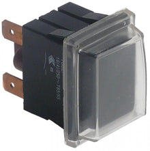 momentary push switch 30x22mm black 1NO 250V 16A connection male faston 6,3mm
