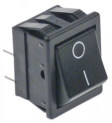 rocker switch 28,5x22mm black 2NO 240V 16A 0-1 connection male faston 6,3mm
