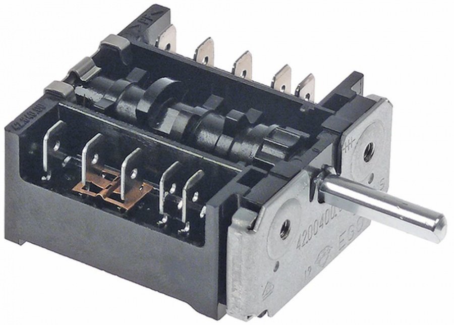 intrerupator cu came 16A ax ø 6x4,6mm lungime ax 23mm racord fișă plată masculină 6,3mm