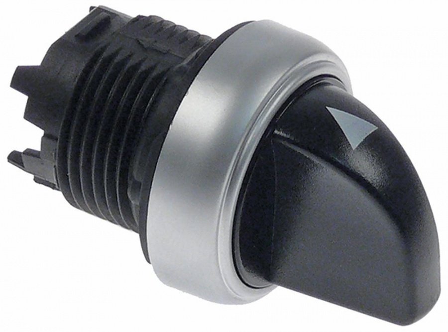 intrerupator rotativ ø22mm negru/argintiu secvenȚĂ de comutare 1-0-2 cu reținere