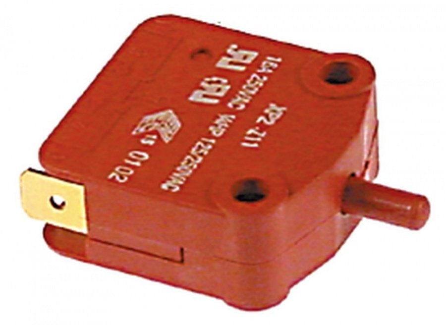 microswitch with plunger 250V 16A 1NO/1NC connection male faston 6,3mm