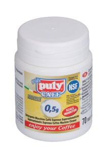 DETERGENT PULY CAFF PLUS, flacon cu 70 tablete de 0,5 grame, ø 10x5 mm