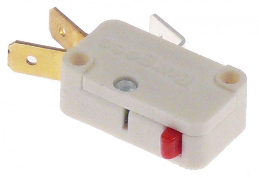 microswitch with plunger 250V 15A 1CO connection male faston 6,3mm