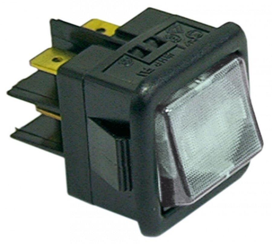 Intrerupator basculant, contacte 2co, 250v, 16a, montare 27.8x25 mm - 345191