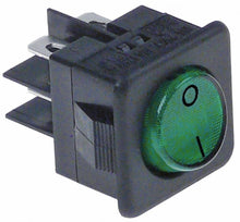 Intrerupator basculant O-1, verde, cu 2 contacte 2NO, 16 A, 250 V, montare 25 x 25 mm - 345278