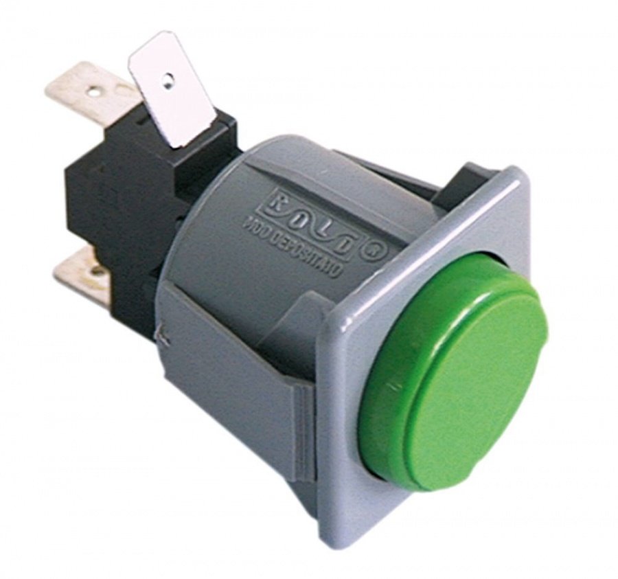 Intrerupator cu buton, fara retinere, 16 A, 250 V, montare 28,5 x 28,5 mm - 345452