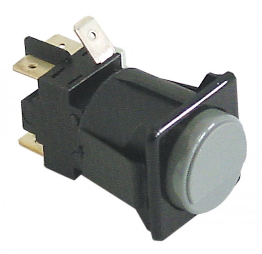 Intrerupator cu buton, contacte 1CO + 1NO, 16A, 250V, montare 28,5x28,5 mm - 345499