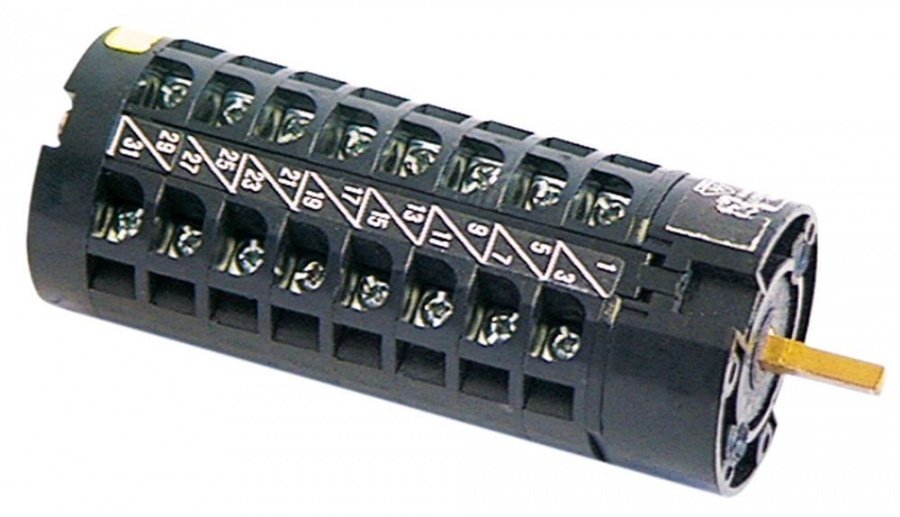 rotary switch 5 2-1-0-1-2 16 type HD16X370R000 600V 16A shaft ø 5x4mm shaft length 17mm