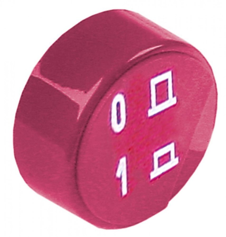 push button ø 23mm red symbol ON/OFF without lens - Code 345524