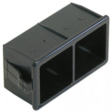 element holder 2-fold 28,5x52,6mm black - Code 345602