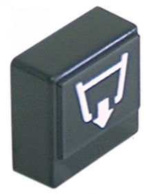push button 23x23mm black symbol drain pump - Code 345613
