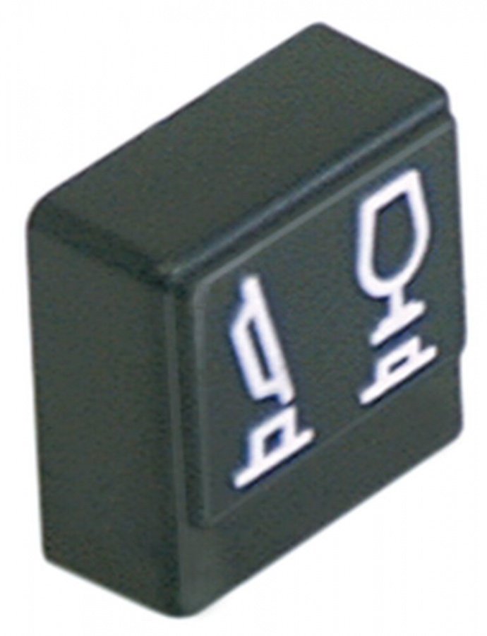 push button 23x23mm black symbol program - Code 345615