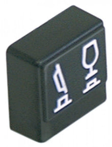 push button 23x23mm black symbol program - Code 345615