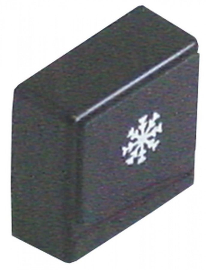 push button 23x23mm black symbol after rinse - Code 345618