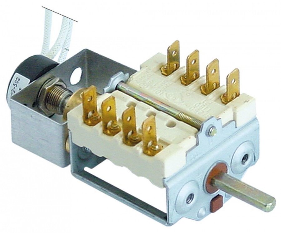 operation switch 2 operating positions 4NO sequence 0-1 16 A shaft ø 6x4.6mm shaft L 23 mm