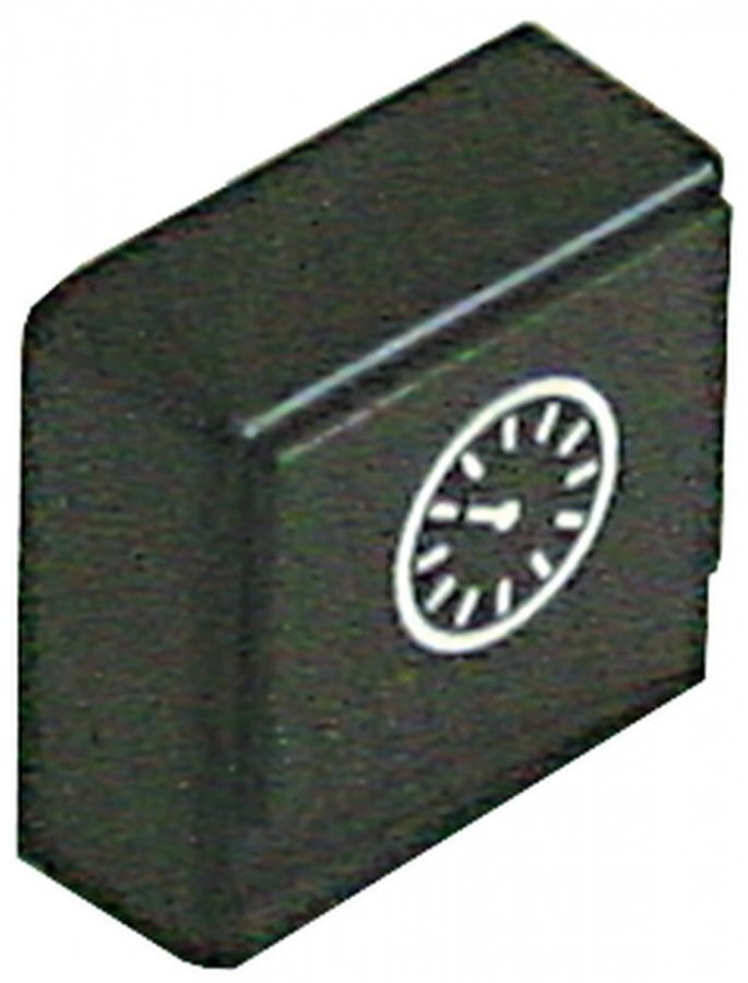 push button 23x23mm black symbol clock - Code 345661