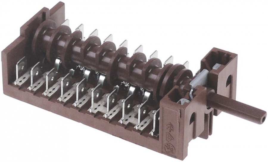 operation switch 3 operating positions 10NO switching sequence 1-2-3 16A shaft ø 6x4,6mm
