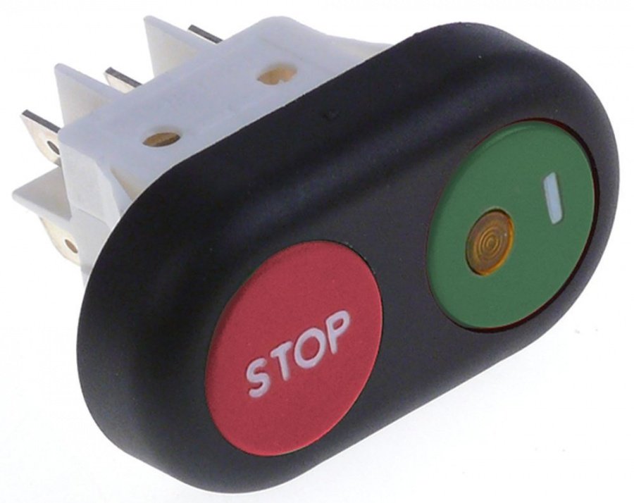 Intrerupator cu 2 butoane start-stop, 2 contacte 2CO, 16A, 250V - 345712