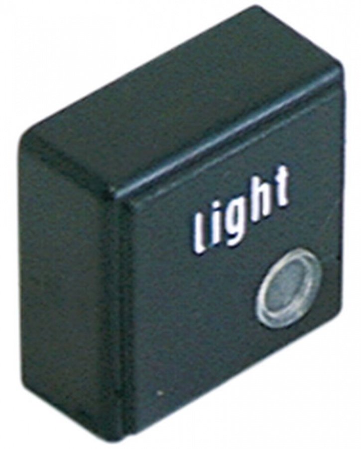push button 23x23mm black symbol light - Code 345726