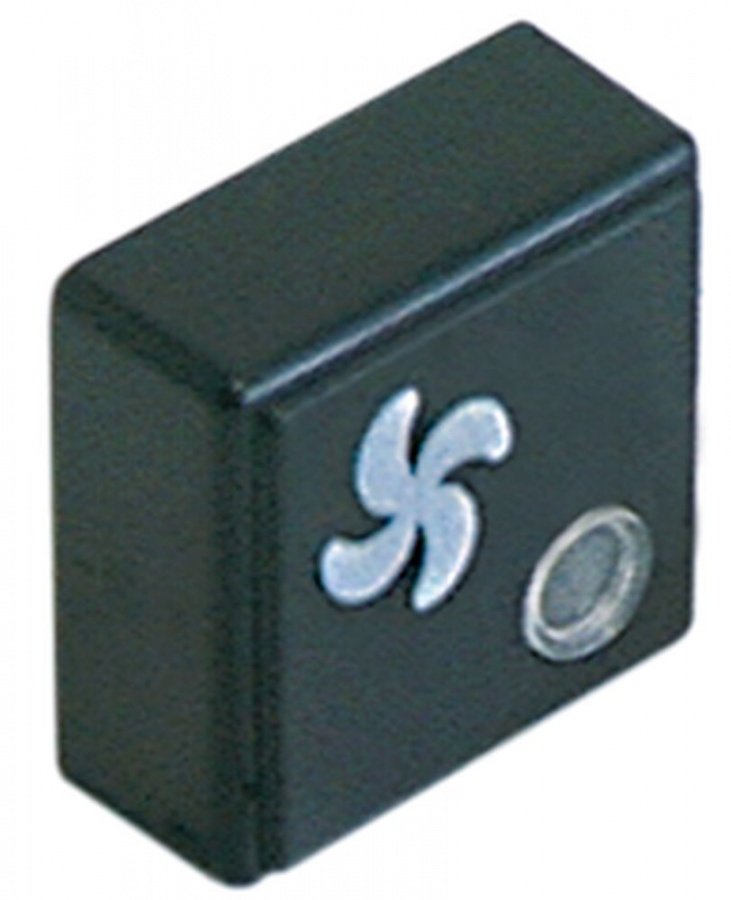 push button 23x23mm black symbol ventilation - Code 345745