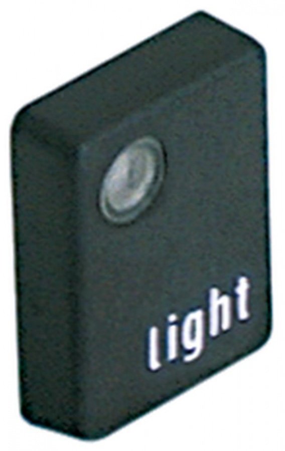 push button 24,6x18,7mm black symbol light - Code 345746