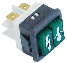 indicator light 27,8x25mm 24V green connection male faston 6,3mm temp.-resist. 125°C