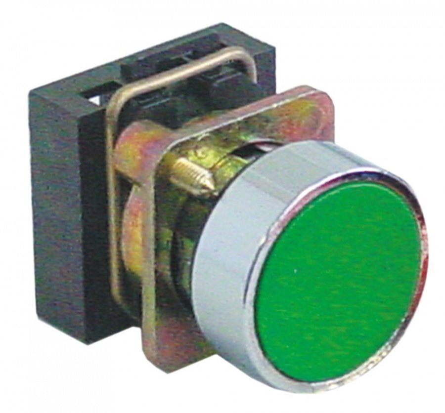 Push button green ø 22mm - code 345987
