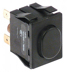 momentary push switch 30x22mm black 1NO 250V 16A connection male faston 6,3mm