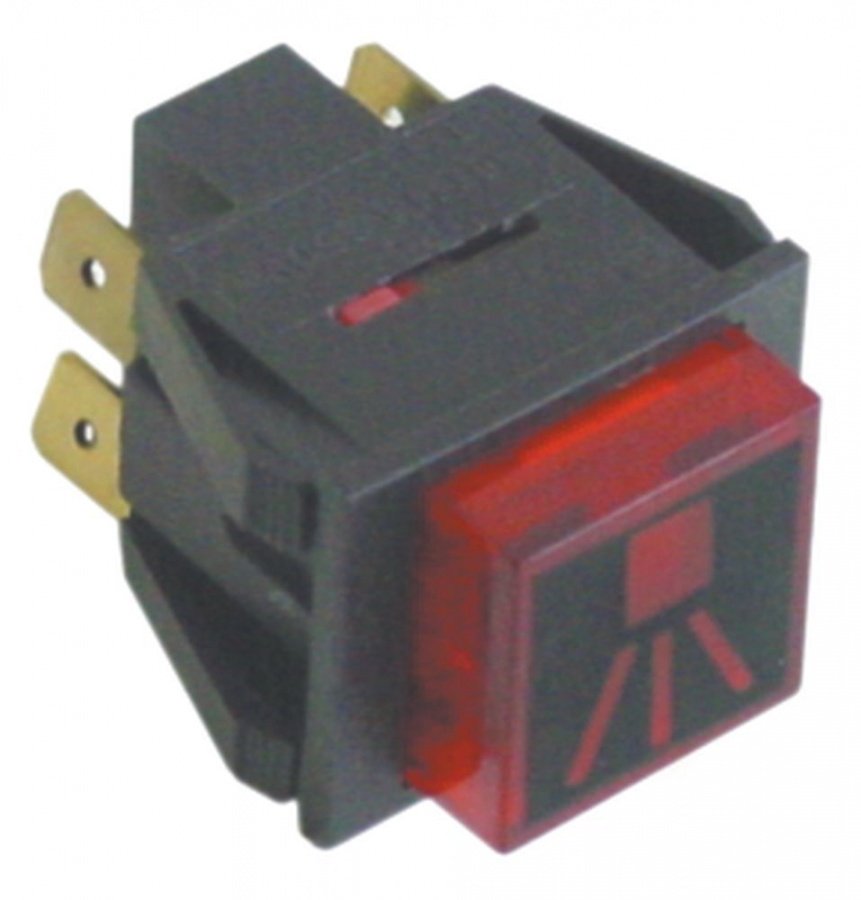 Intrerupator cu buton 2 NO, 250 V, 16 A, L 27,2x22,2 mm - 346051