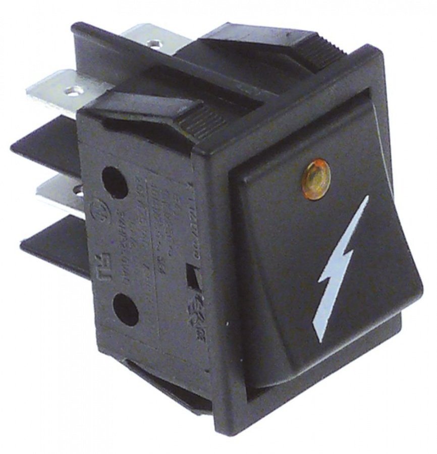 Intrerupator basculant cu 2 contacte 2NO, 16 A, 250 V, montare 30x22 mm - 346108