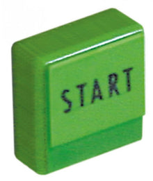 push button 23x23mm green symbol start - Code 346222