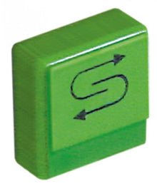 push button 23x23mm green symbol regeneration - Code 346224