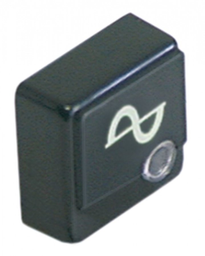 push button 23x23mm black symbol Sinus - Code 346230